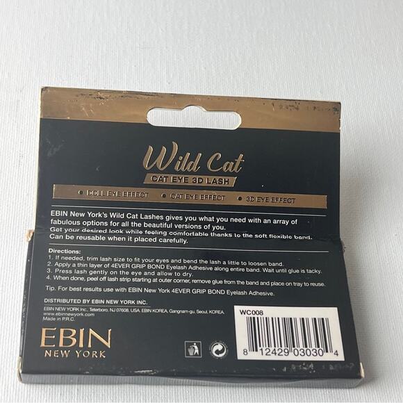 EBIN NEW YORK  Wild Cat Strip Cat Eye  3D Makeup Beauty  Lash Extension COCO - Picture 9 of 11